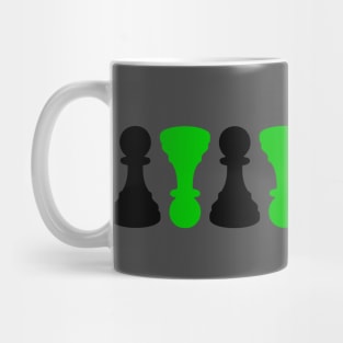 Black And Green Pattern Chessboard Pieces Mug